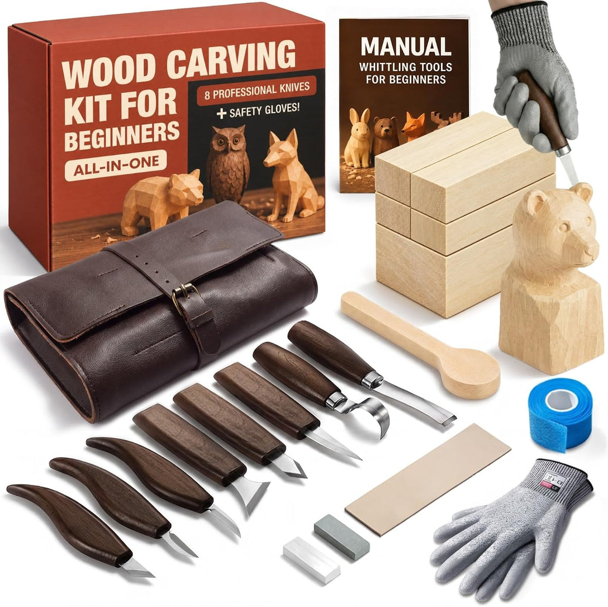 Klavio wood carving kit with gift box